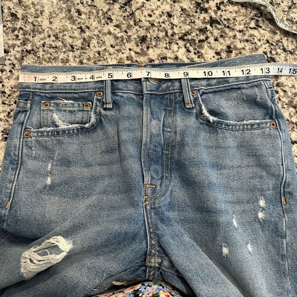 NWOT GRLFRND The Karolina Distressed A Little More Love Jeans Blue Size 24 - Picture 12 of 12